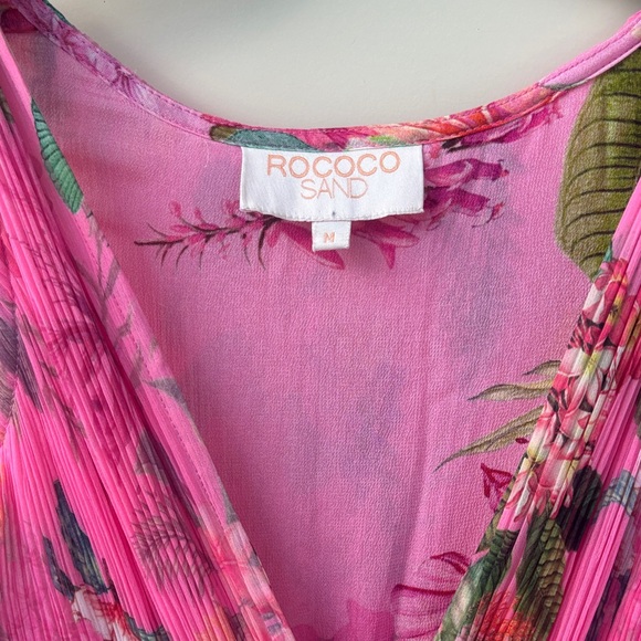 Rococo Sand Vibrant Pink Floral Backless Dress - Picture 4 of 12